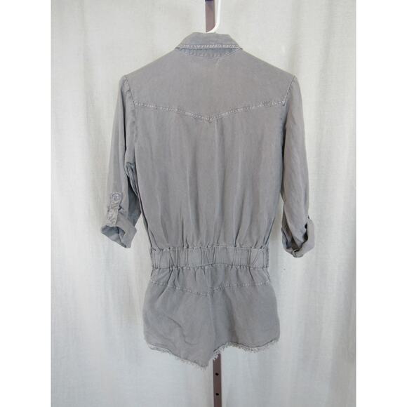 Young Fabulous & Broke XS River Raw Edge Romper Driftwood Mineral Gray YFB - Picture 8 of 10